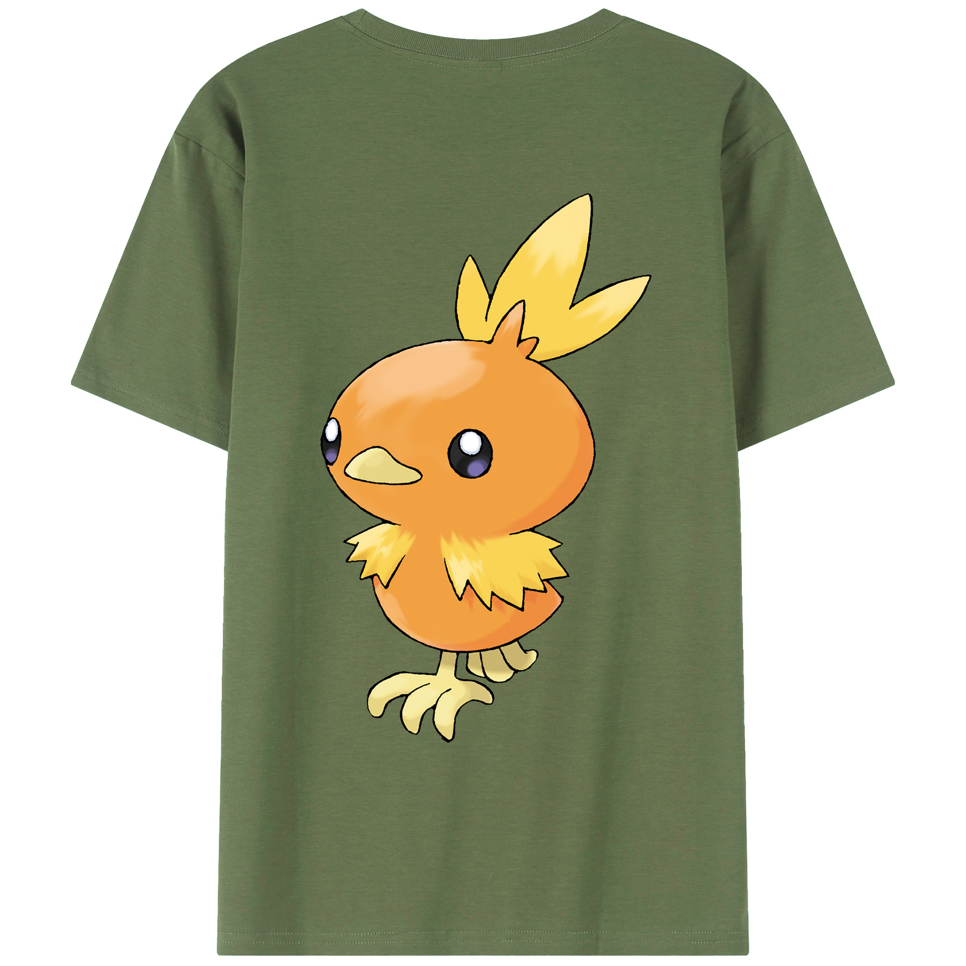 （画像用） ポケットモンスター Pokémon 綿100％ メンズ半袖Tシャツ（バックプリント） 通気性